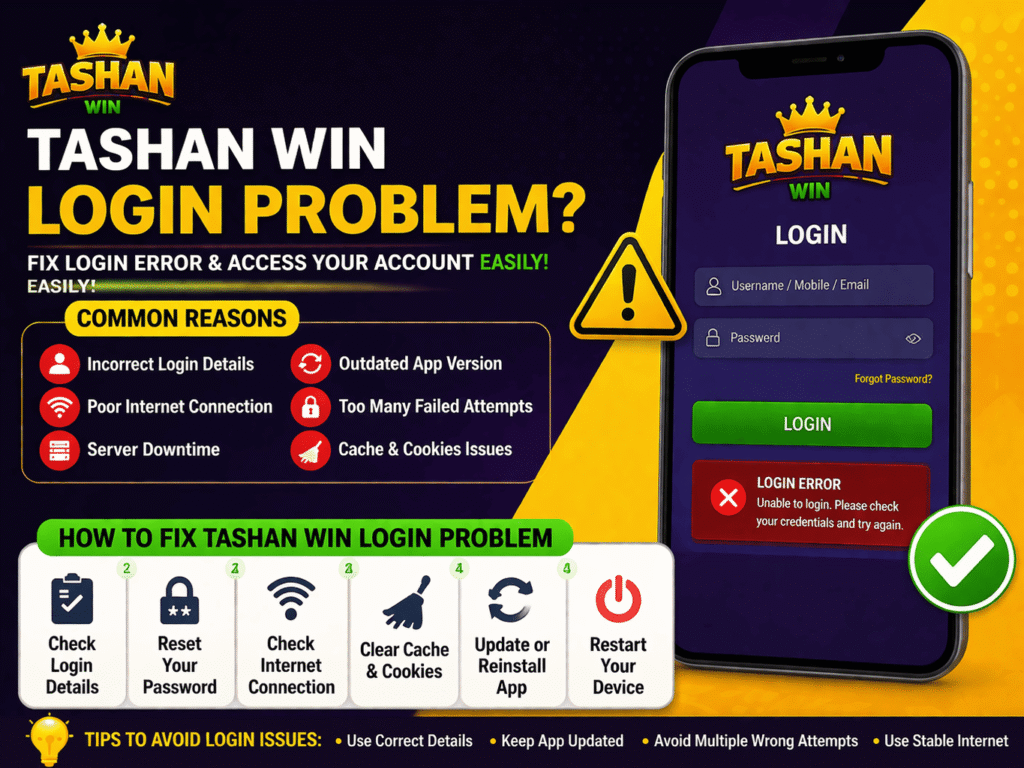 Tashan Win Login Problem
